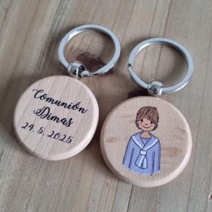 Llaveros de madera redondos