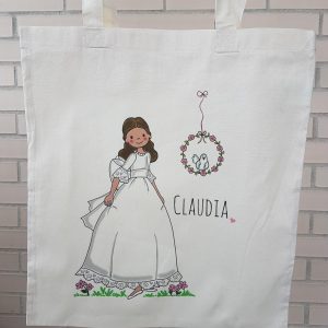 Bolsa de algodón 2 asas de tamaño  (38x42 cm)