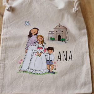 Bolsa de algodón con cordón